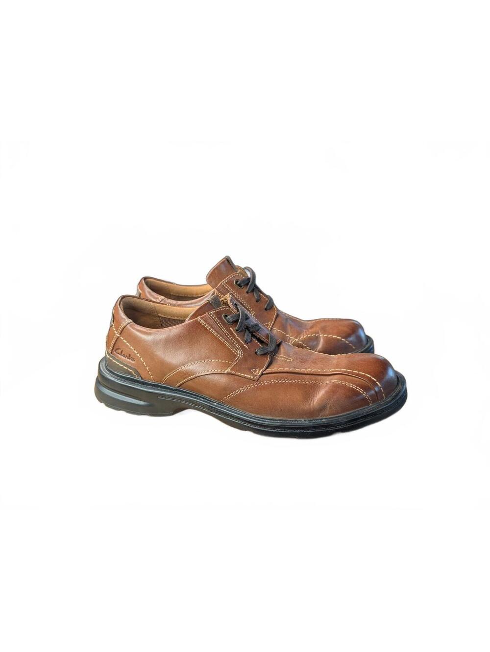 Clarks Men's Gessler Lace Casual Shoes Brown Size 8.5